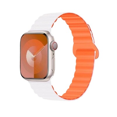 适用applewatch10液态硅胶磁吸式S11苹果手表S9表带iwatch8高级感SE夏季运动ultra2透气腕带7男女生6时尚创意