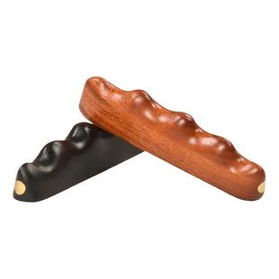 毛笔搁笔山毛笔书法专用笔架实木书法文房四宝一物两用小镇尺山形搁笔实木毛笔笔架创意笔搁