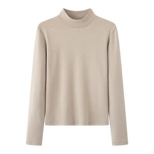 画风drawwind2025新款立领T恤打底衫女冬纯色半高领内搭长袖上衣