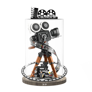 乐一百适用乐高43230华特·迪士尼摄影机致敬版亚克力透明展示盒