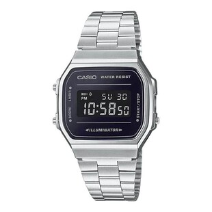 casio卡西欧小方块手表男正品运动防水小银块学生电子表A168WEM-1