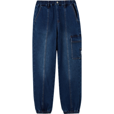 E·LANDKIDS贴布绣束脚牛仔裤