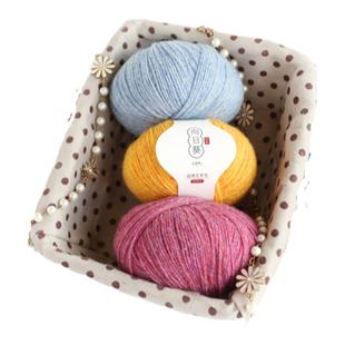 九色鹿9701向日葵 婴驼绒花色羊毛线团大衣外套线手工编织围巾diy