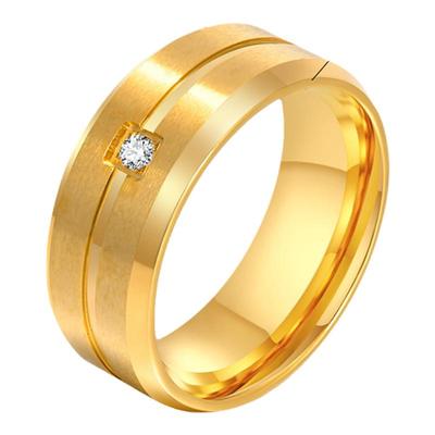 泰爱你时尚单颗锆石戒指