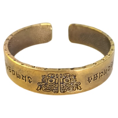 饕餮纹黑手镯实心吉言开口实心镯子中国风国潮复古兽面纹手饰做旧