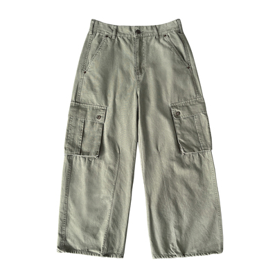 军绿色直筒工装休闲裤男款秋冬季美式复古宽松户外长裤2025新款