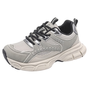 大嘴猴厚底运动老爹鞋女款2026春季新款爆款女士增高休闲百搭网鞋