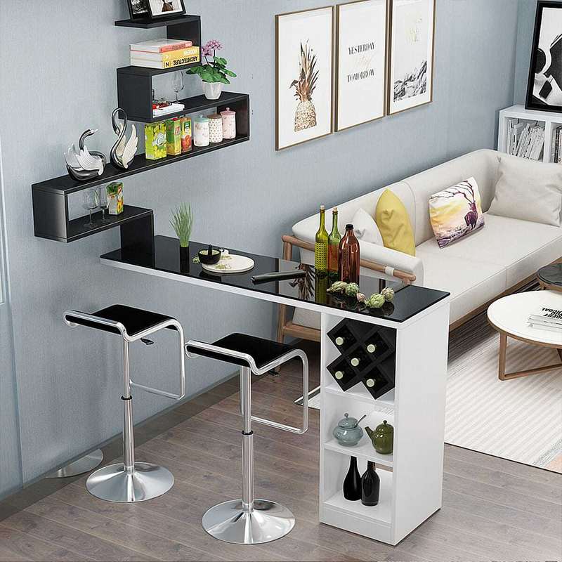 客厅家用吧台桌简约现代酒柜隔断柜欧式玄关柜简易靠墙展示小吧台