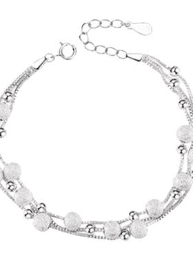 银手链99足银轻奢双层手链纯银女2026年新款简约生日礼物闺蜜学生