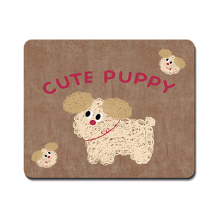 卡通小狗鼠标垫创意ins男女生办公家用电脑键盘垫学生学习桌面垫