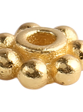 S925古法金银镀金太阳花隔珠垫片