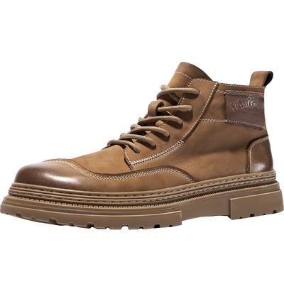 HauttonJeans复古大黄靴