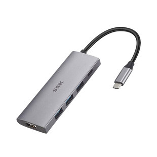 ssk飚王pd100w拓展坞typec转hdmi千兆网线口usb扩展手机平板通用