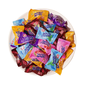 雅客浓点夹心硬糖柳橙薄荷混合装水果糖散装结婚喜糖休闲招待糖果