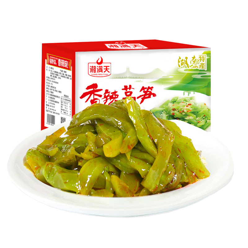 湘满天香辣莴笋片下饭菜脆莴笋丝片条咸榨酱泡小菜特产包装零食