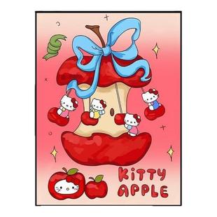 2025新款HelloKitty卡通可爱客厅卧室装饰画小众儿童房挂画壁画