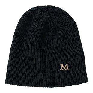 王子文明星同款M标保暖毛线针织包头帽子女秋冬百搭网红爆款冷帽