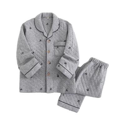 纯棉空气棉秋冬男童睡衣家居服