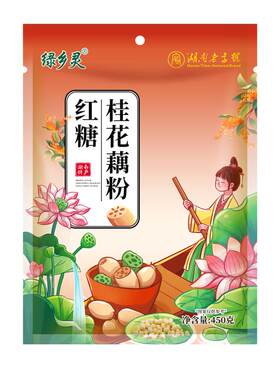绿乡灵红糖桂花藕粉厂家直销