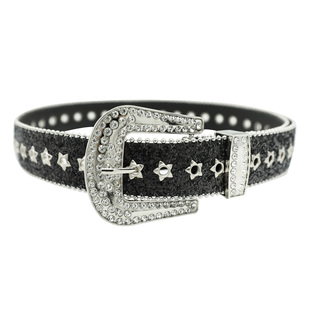 美式y2k辣妹腰带女小众设计感2025新款夏季水钻镶嵌百搭皮带韩版