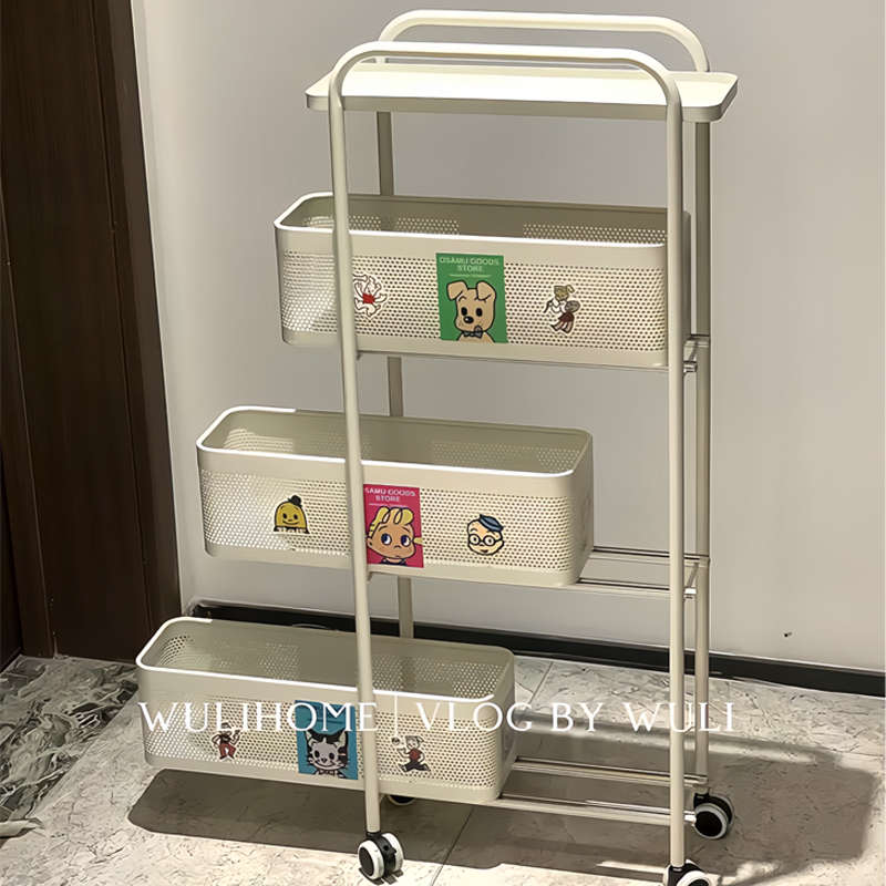 卫生间夹缝置物架浴室厕所多功能落地多层收纳架不锈钢小推车架子