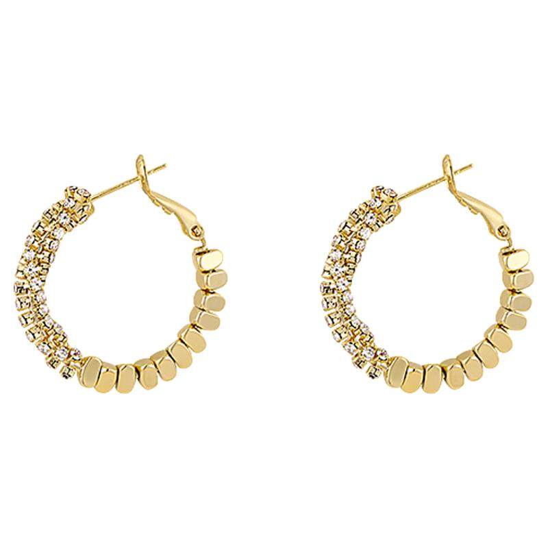 金色碎银大圈圈耳环女轻奢高级感耳钉2026新款爆款素圈巨好看耳饰