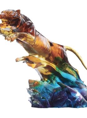 办公客厅老虎摆件tittot琉园琉璃