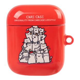 CARECASE 圣诞树猫咪AirPods Pro耳机壳保护套 简约卡通ins可爱 原创设计 适用于苹果无线一二三四代