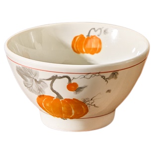 中式陶瓷米饭碗家用2025新款高颜值吃饭碗个人专用5寸斗笠高脚碗