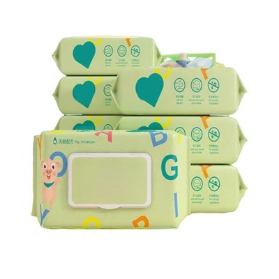 2包湿纸巾婴儿手口屁专用大包湿纸巾新生儿家用经济实惠一整箱