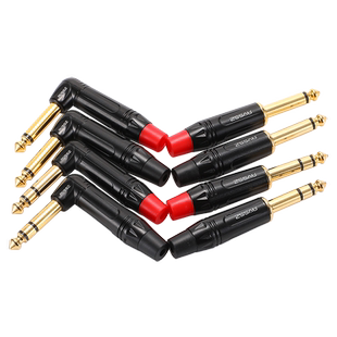 艾威尚镀金焊接6.35mm单声道大二芯吉他线乐器音频接头功放6.5头