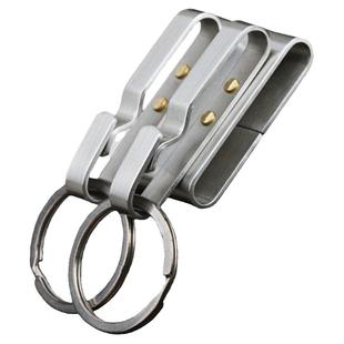 特硬全钢加厚不锈钢 钥匙扣耐用穿皮带大弹力腰挂扣男士车钥匙扣
