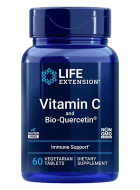 美国LifeExtension维生素C生物槲皮素VC片高浓度1000毫克VitaminC