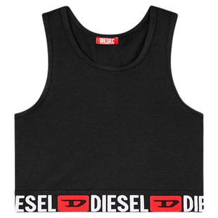 Diesel内衣女白色修身透气无痕微弹无袖运动背心文胸A176380NJAP