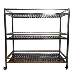 不锈钢多层多肉花盆架阳台户外庭院落地带轮移动折叠推拉现代简约