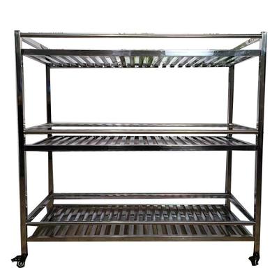 带轮简约不锈钢折叠推拉多肉花架