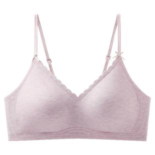 内衣女大胸显小显瘦薄款果冻条软支撑文胸无钢圈舒适无痕隐形胸罩
