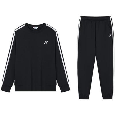 特步童装男童卫衣长裤运动连件套