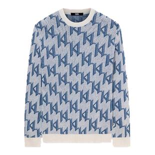 KARL LAGERFELD【马海毛】字母白边针织衫25秋季新款老佛爷男装