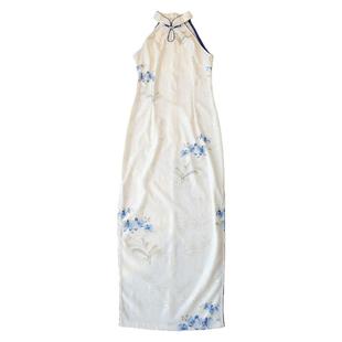 青花瓷旗袍2025年夏季新款经典花色日常优雅气质脱俗修身中长款女