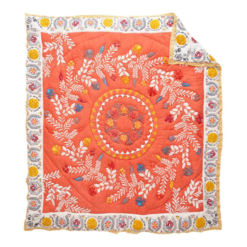 quilts纯手工雕板印染空调被民宿家用纯棉床上用品套装hand made