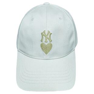 韩国MLB帽子2025春季新款爱心NY洋基队刺绣弯檐棒球帽鸭舌帽户外