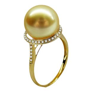 金色珍珠开口夸张时尚食指戒指女小众设计轻奢高级感2025新款爆款