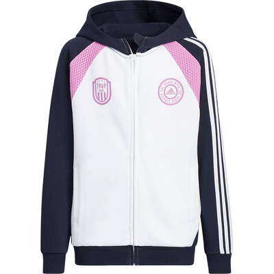 Adidas/阿迪达斯正品KNIT FULL-ZIP大童宽松拼接外套HM5247