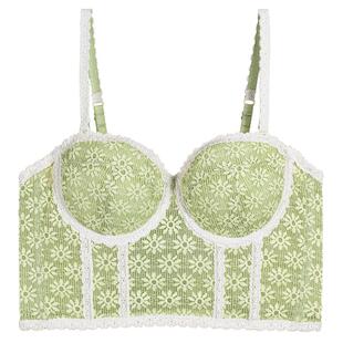 鱼骨胸衣吊带美背心内衣女钢圈抹胸蕾丝小胸聚拢收副乳文胸罩内搭