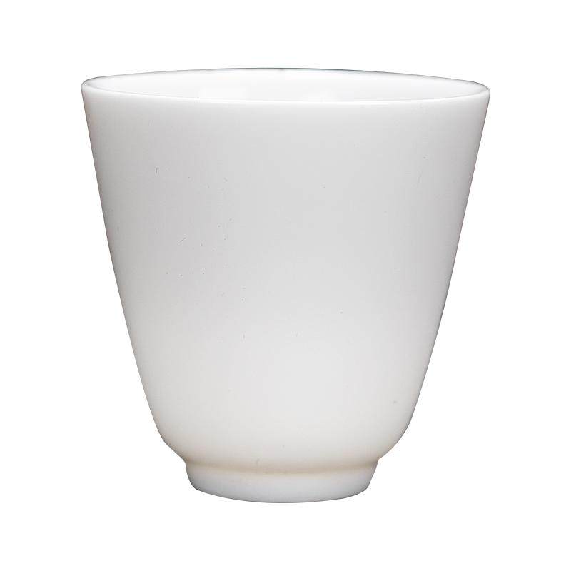 羊脂玉白瓷茶杯10只功夫小茶杯陶瓷6个装喝茶专用家用待客品茗杯