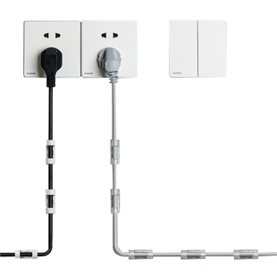 电线收纳理线器线卡固定网线走线神器自粘固线卡扣免钉数据线夹子