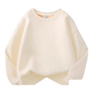 真维斯童装儿童春秋款卫衣女童纯色薄款春装上衣男童春季长袖衣服