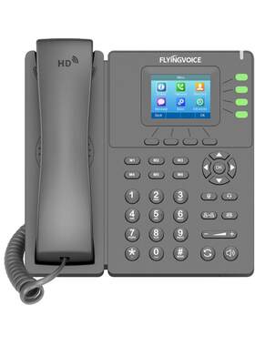 FLYINGVOICE飞音时代无线IP电话机网络SIP办公座机录音电话机支持WIFI内线集团局域网电话U盘录音支持4路SIP