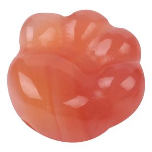 盐源玛瑙柿子平安扣吊坠 手工diy配件水果小饰品手串项链包金镀金